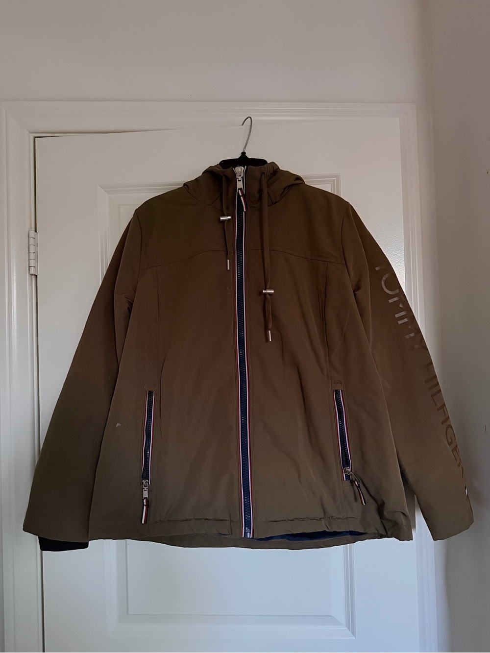 Tommy Hilfiger Olive Hooded Performance Jacket